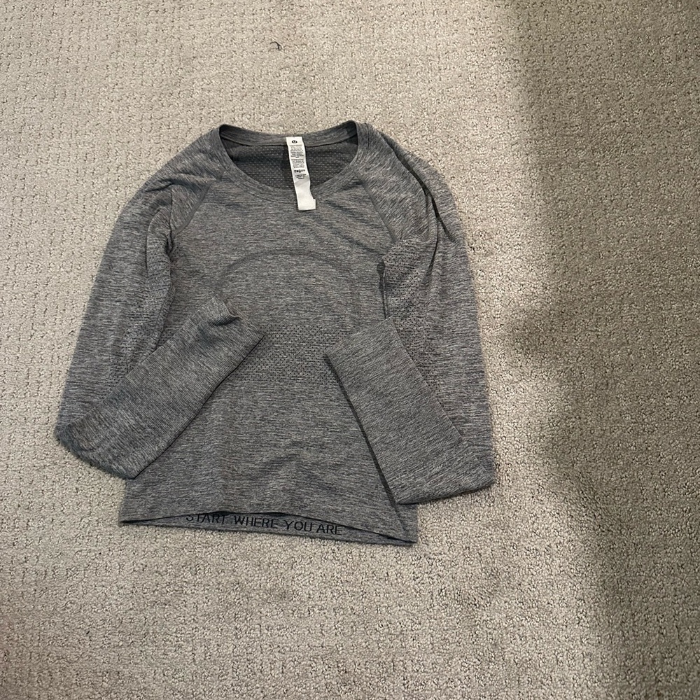 lululemon athletica Kids Gray Long-Sleeve Active Tee